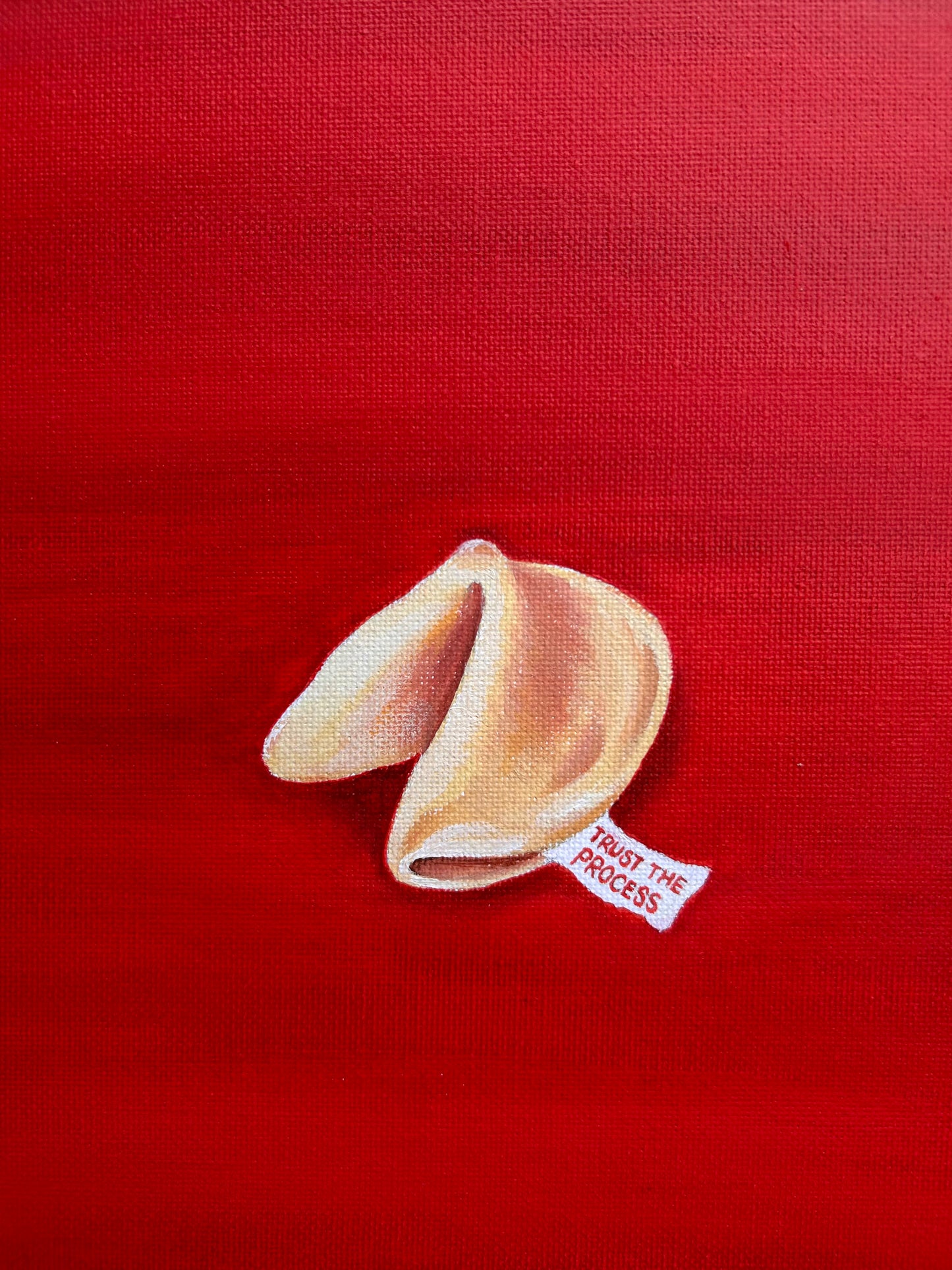 Orignal fortune cookie trust the process acrylic painting