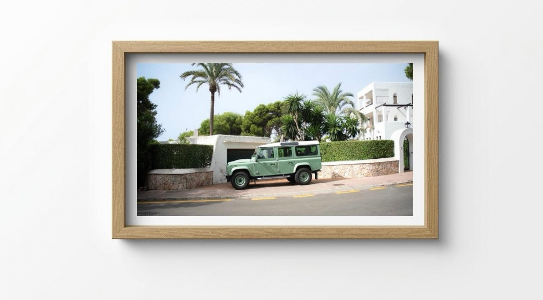 Land Rovers & Palm Trees Photographt Print