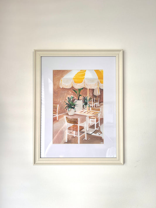 Yellow Umbrella Art print
