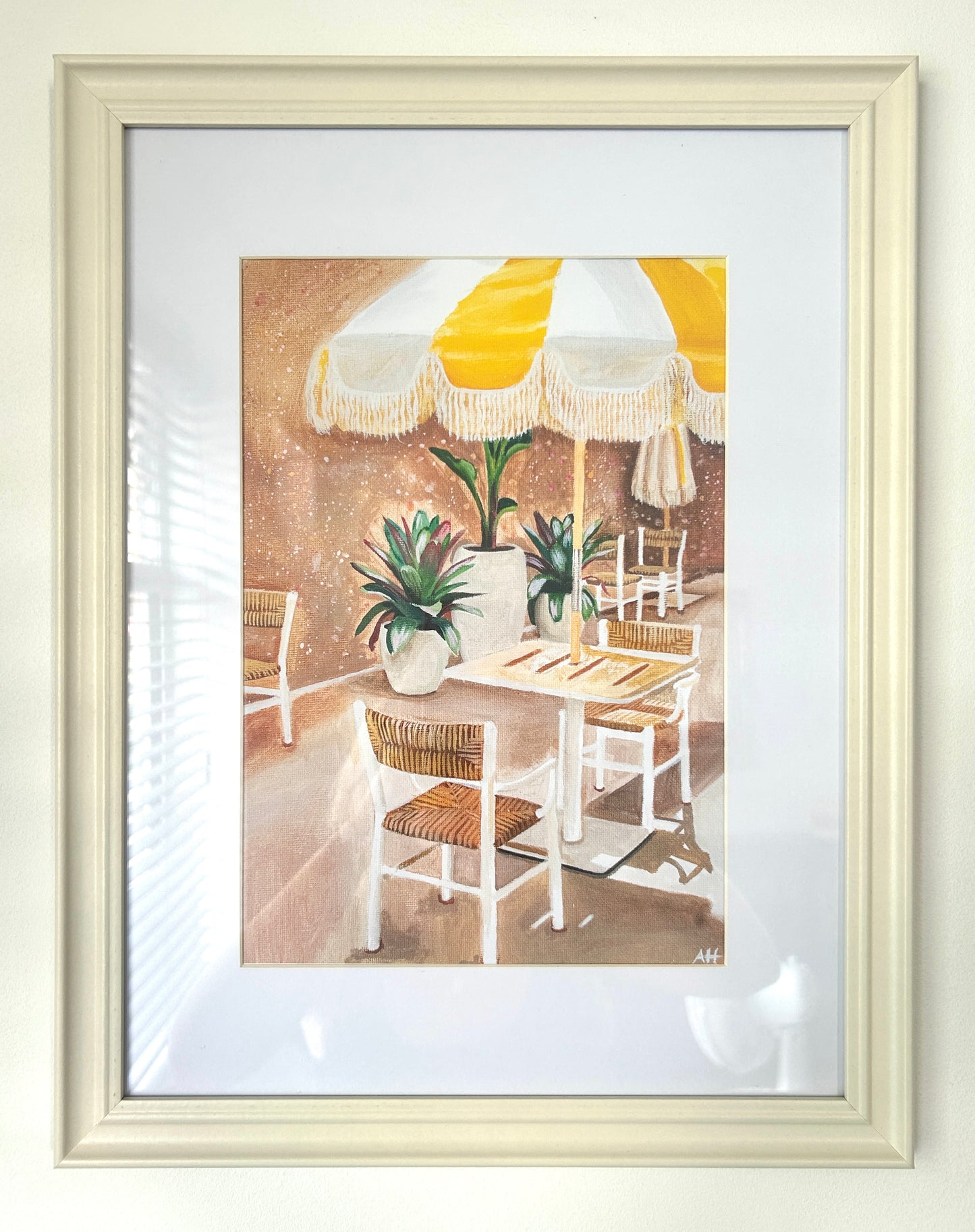 Yellow Umbrella Art print