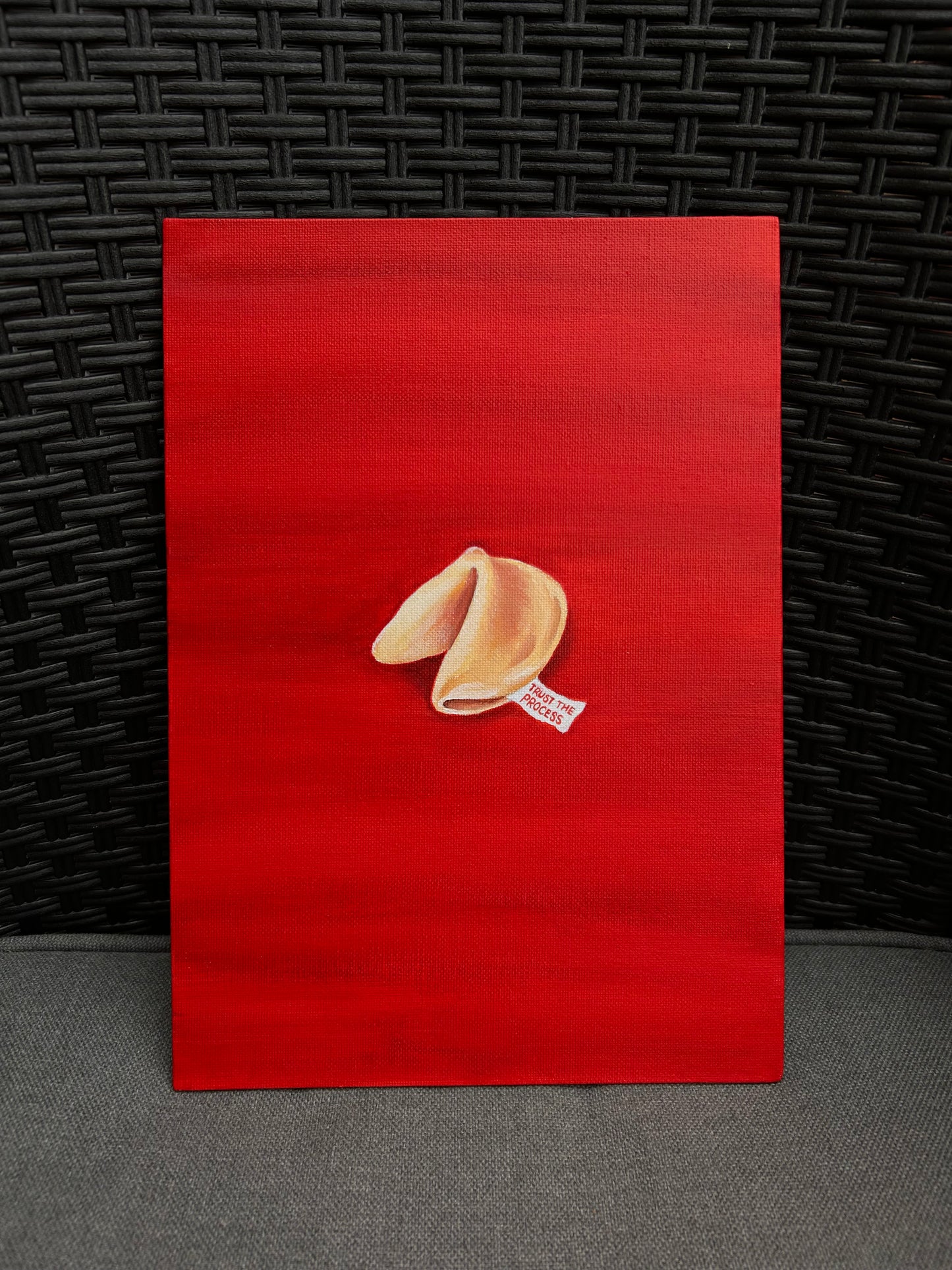 Orignal fortune cookie trust the process acrylic painting