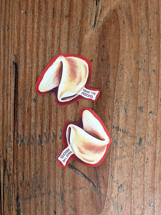 Fortune cookie ‘ trust the process’ waterproof vinyl sticker
