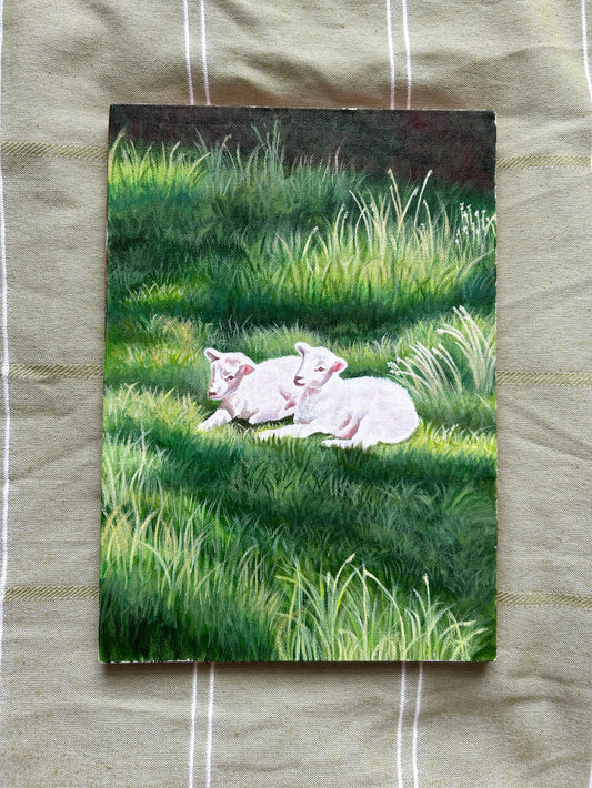 ‘Lambs’ Original Acrylic Painting