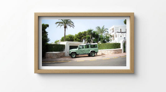 Land Rovers & Palm Trees Photographt Print