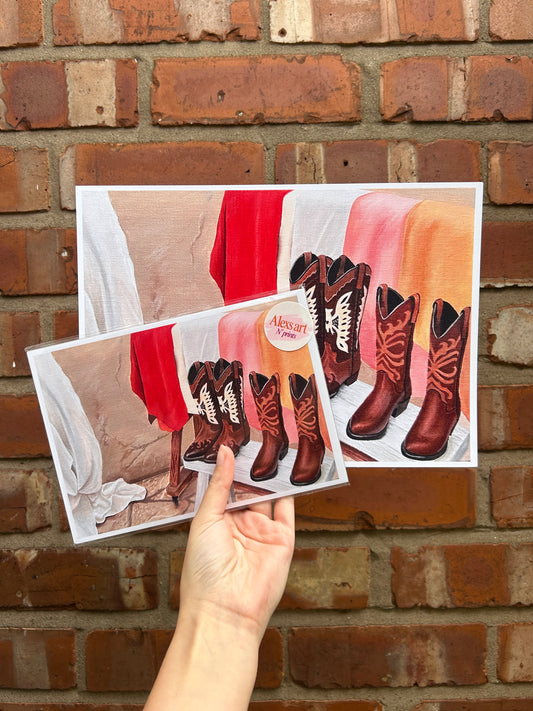 Western Cowboy Boots Art Print