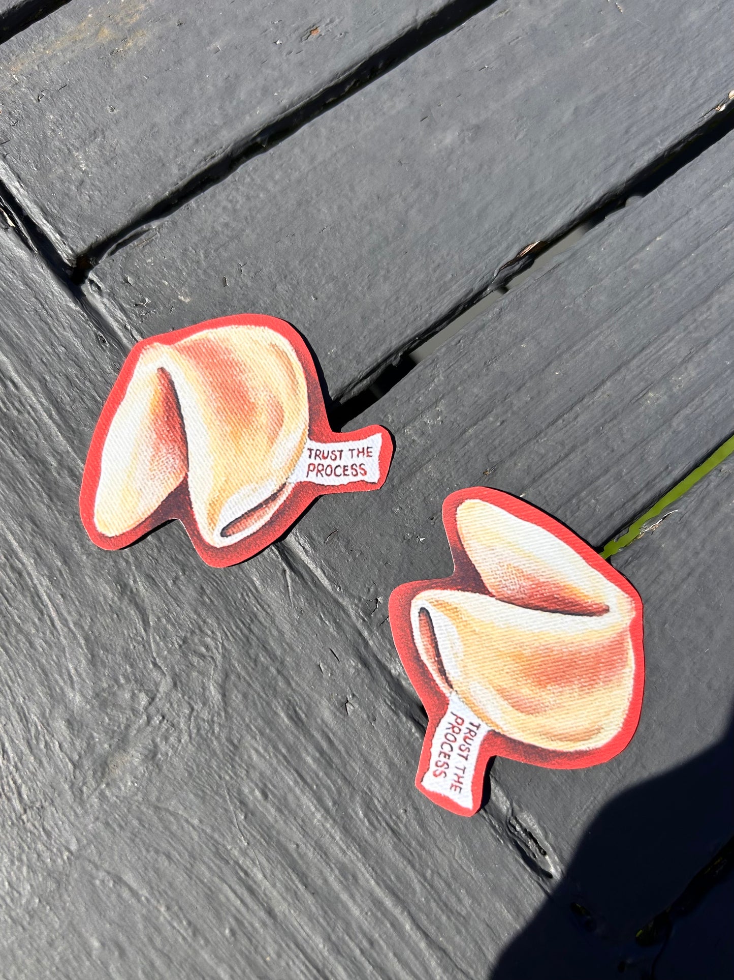 Fortune cookie ‘ trust the process’ waterproof vinyl sticker
