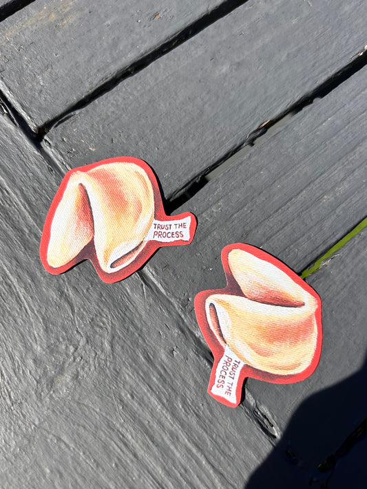 Fortune cookie ‘ trust the process’ waterproof vinyl sticker