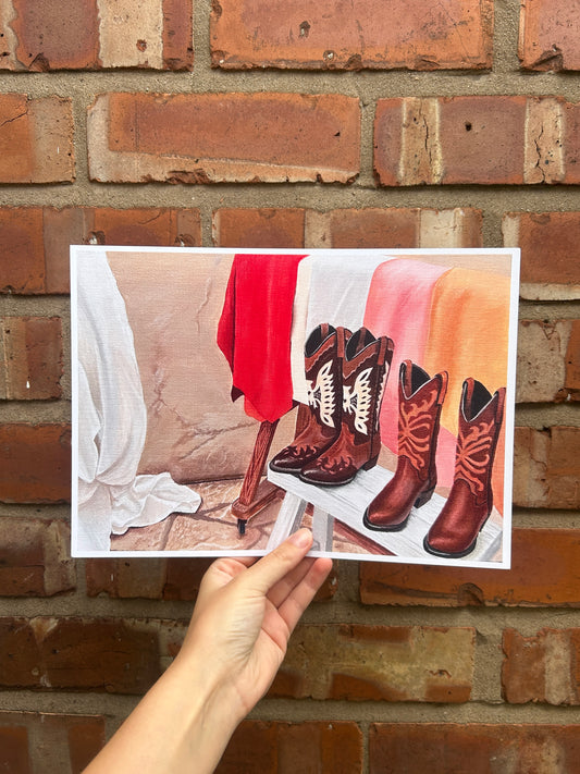 Western Cowboy Boots Art Print