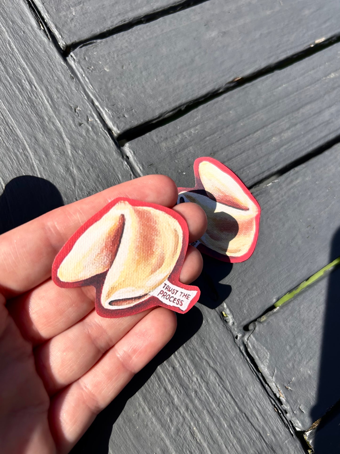Fortune cookie ‘ trust the process’ waterproof vinyl sticker