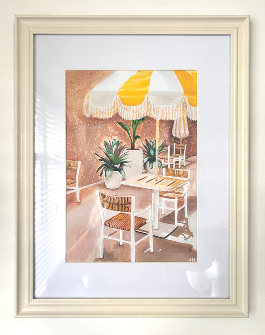 Yellow Umbrella Art print
