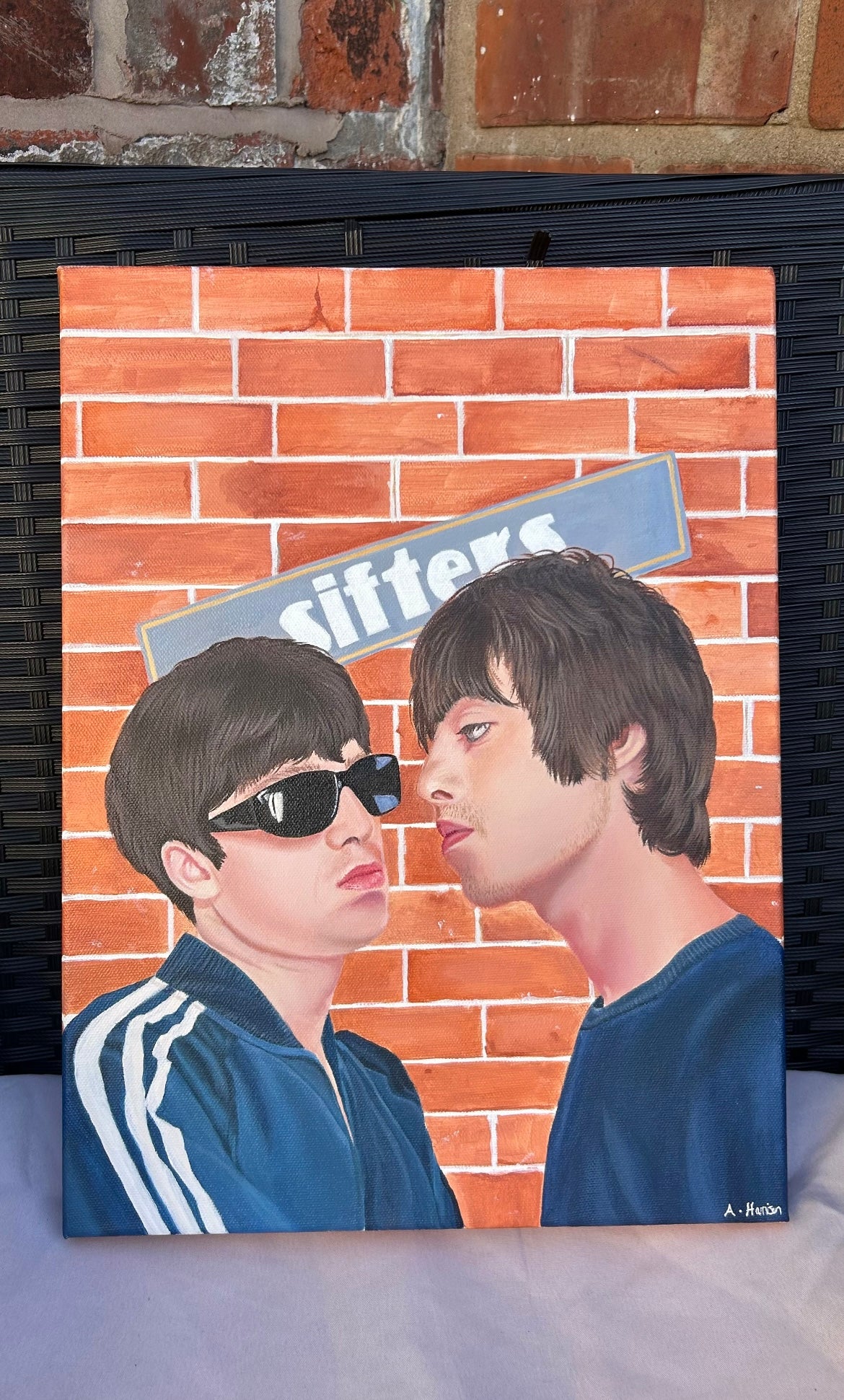 Oasis ‘ Sifters’ orignal acrylic painting